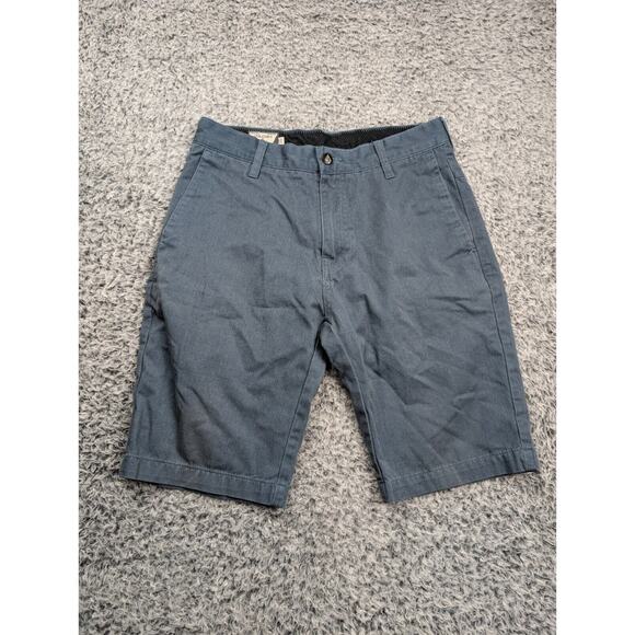 Volcom Shorts Men 28 Blue Normcore Lounge Casual Skate Surf Outdoor Hike Chino - Picture 2 of 8